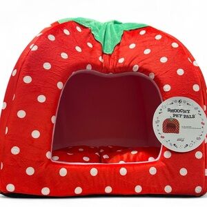 Red Strawberry Cat Bed